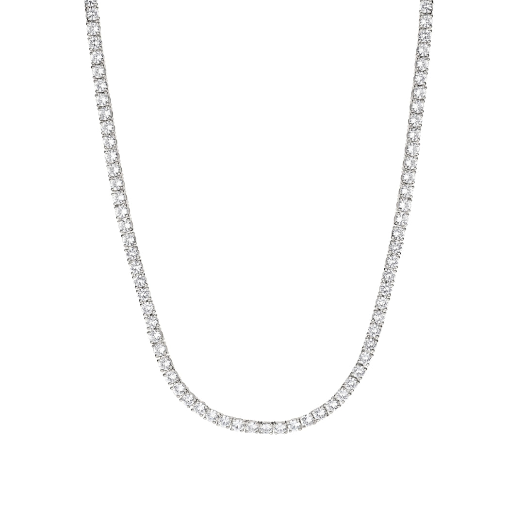 925 sterling silver diamond crystal choker elegant women’s jewelry
