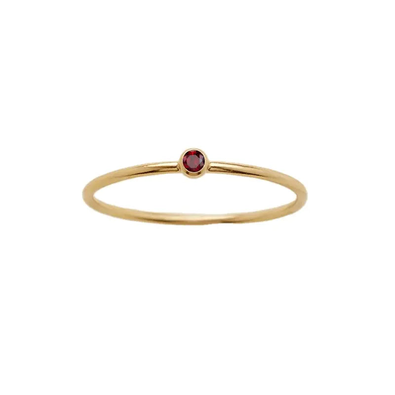 Minimalist hot sale birthstone ring