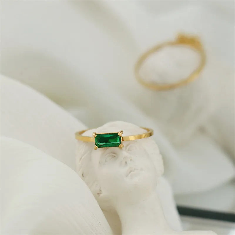 Luxurious Square Zircon Statement Piece