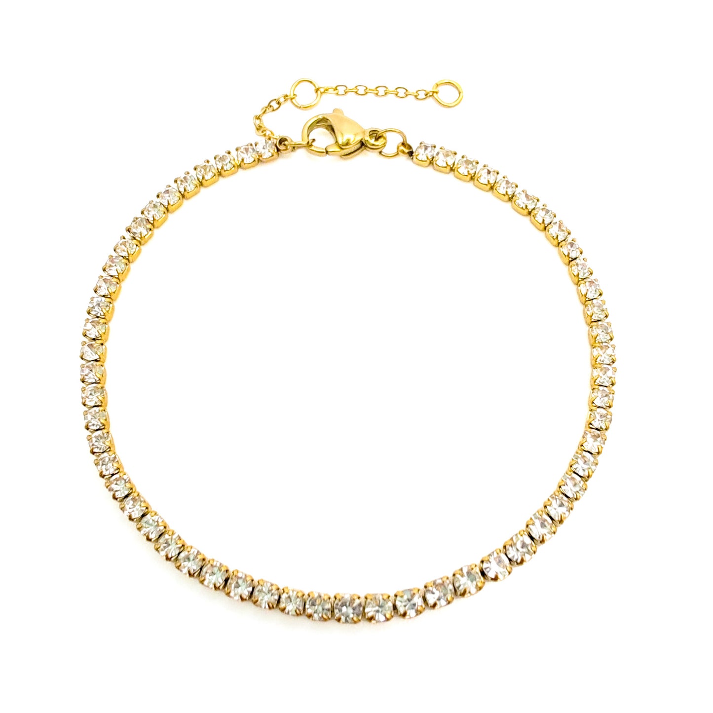 Stainless steel zircon tennis bracelet for women bridal jewelry