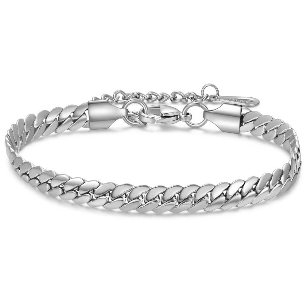 Durable Cuban link bracelet crafted in stainless steel