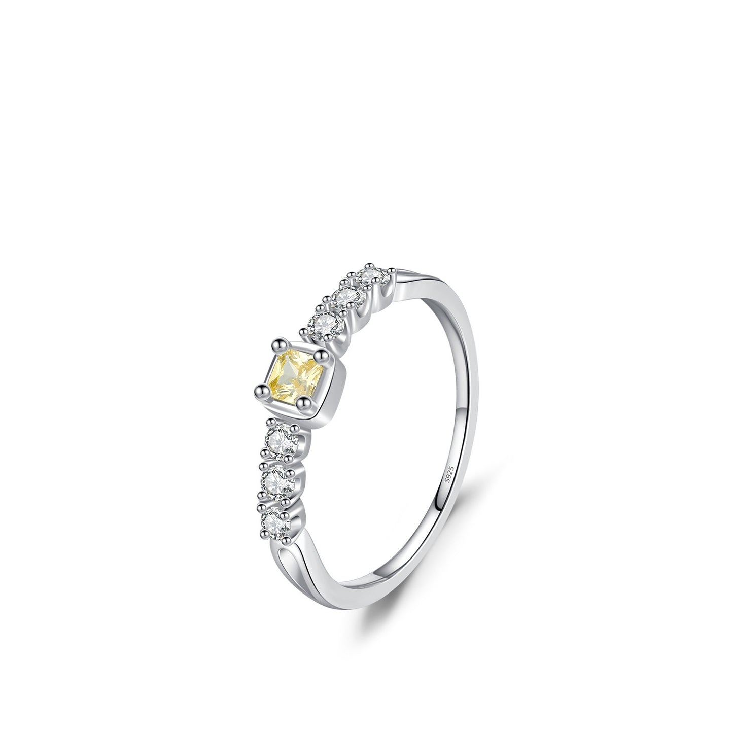 S925 sterling silver sugar cube ring dainty women’s jewelry