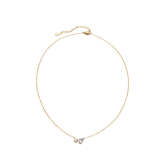 Goccia Choker Necklace with teardrop rhinestone detail | PURAJOIA