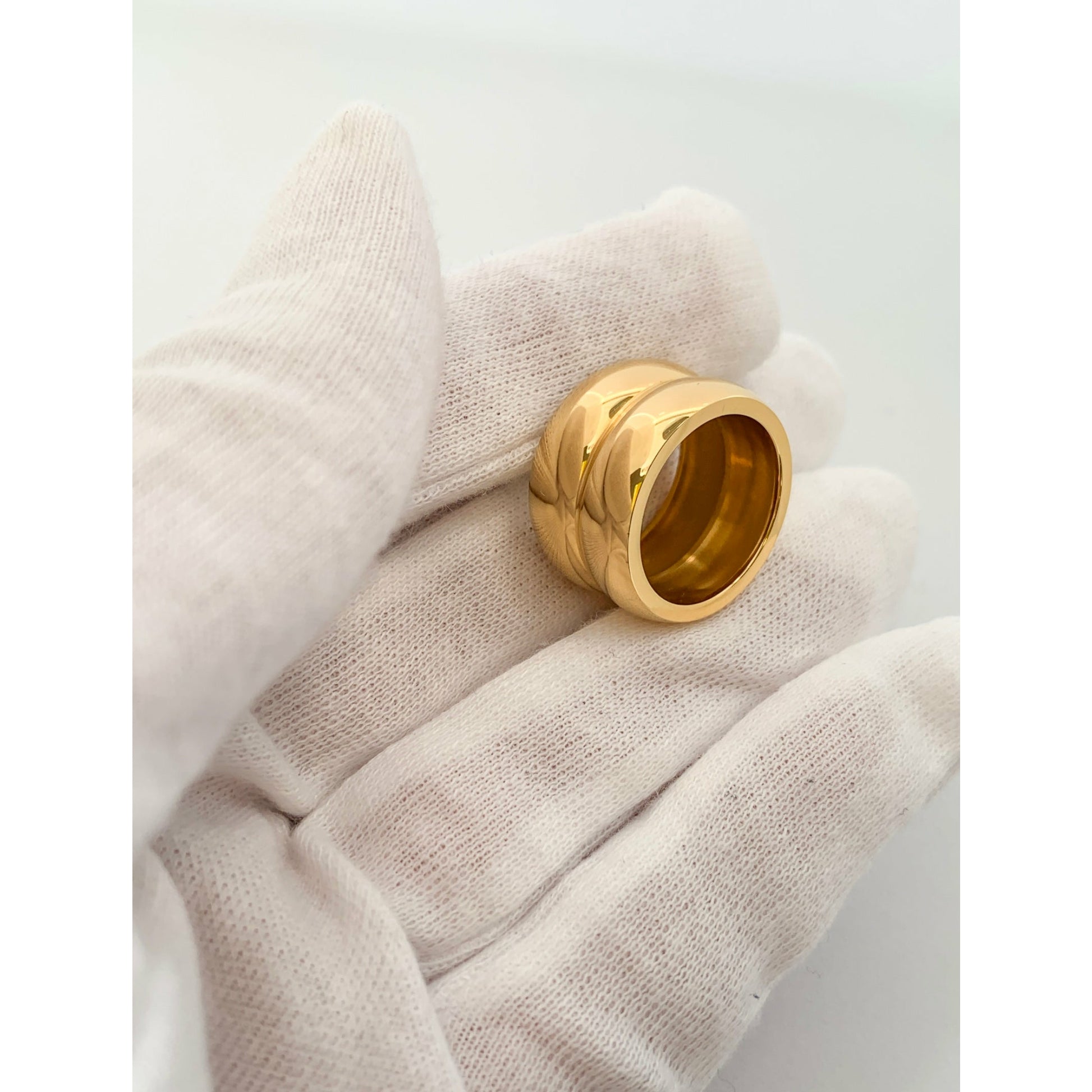 Modern women’s jewelry double layer stainless steel ring