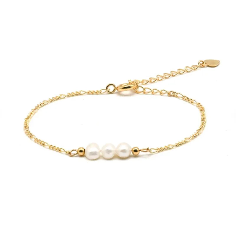 Natural freshwater pearl stainless steel bracelet elegant jewelry