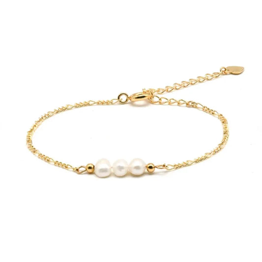 Natural freshwater pearl stainless steel bracelet elegant jewelry