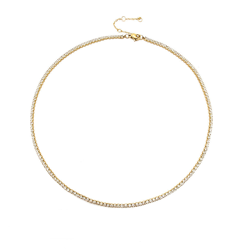 Nora Necklace zircon tennis necklace in stainless steel for women