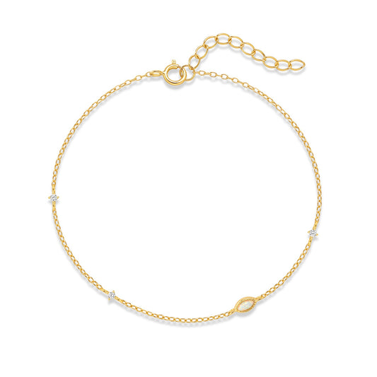 Opale Bracelet with marquise opal details | PURAJOIA