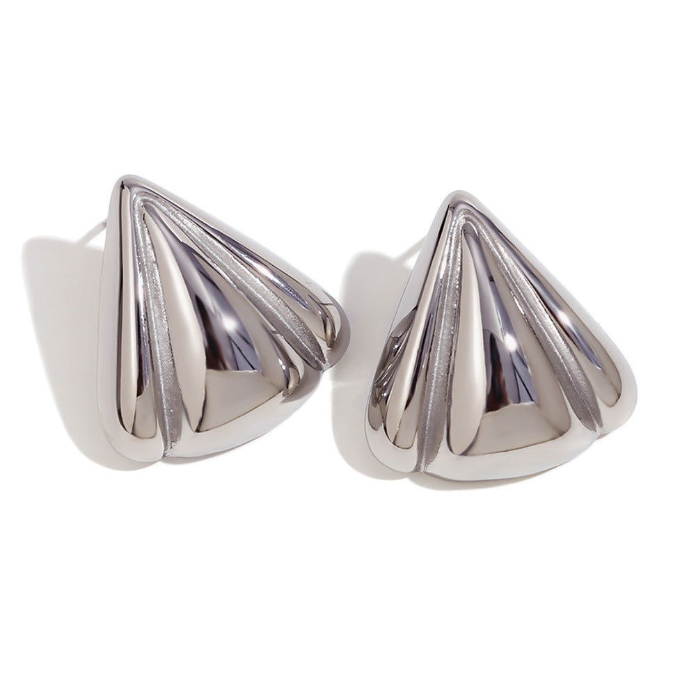 Sofia Earrings geometric statement design front view