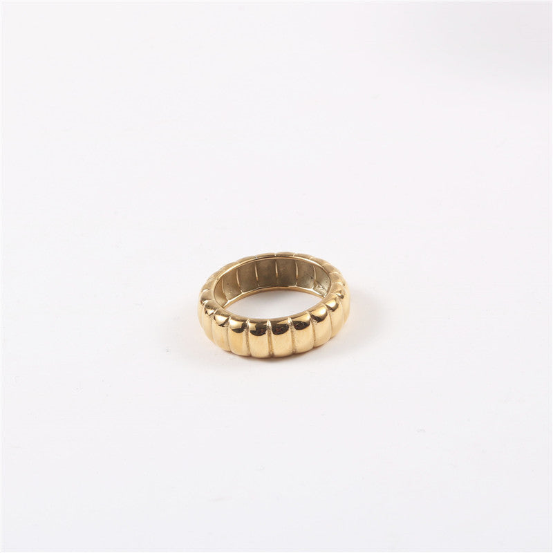 Minimalist stainless steel band ring designed for everyday elegance