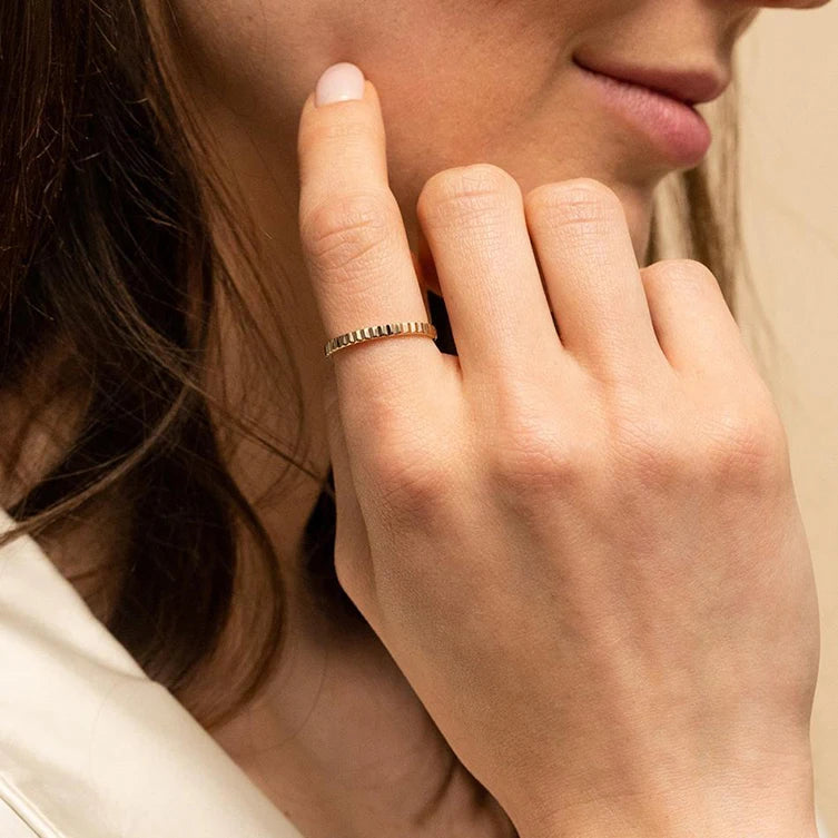 Elegant stainless steel finger ring versatile women’s accessory