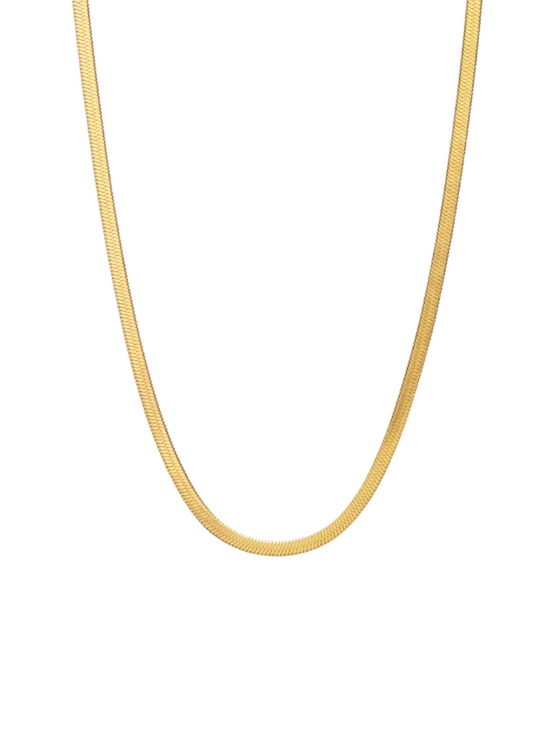 Sleek gold necklace with stainless steel and gold plating