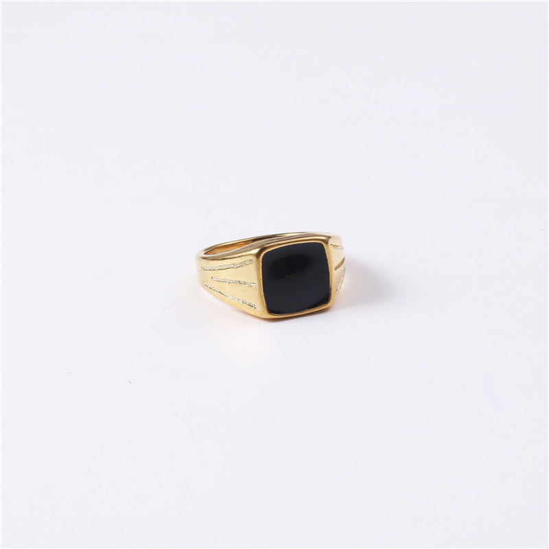 Elegant gold plated ring for women crafted in stainless steel