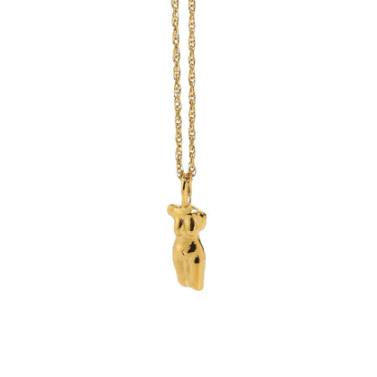 stainless steel pendant necklace on a delicate chain, embodying modern elegance and durability for versatile fashion.