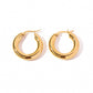 The Odette Earrings gold circle hoop earrings Purajoia