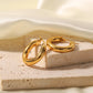 The Odette Earrings gold circle hoop earrings Purajoia view 4