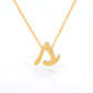 Small Letter Necklace Hollow Stainless Steel