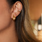 The Goccia Earrings zircon teardrop earrings gold Purajoia