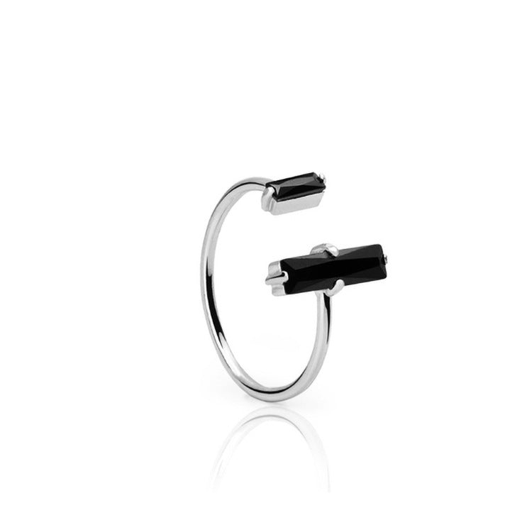 Sterling Silver 925 Black Agate ring