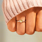 Dual-Tone Affection: Sterling Silver Two-Color Love Ring