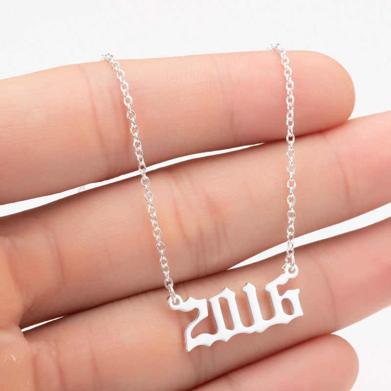 Year Number Necklace