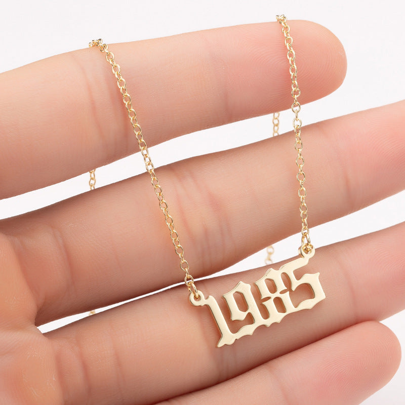 Year Number Necklace