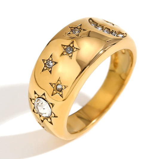 The Novella Ring gold plated band ring Purajoia view 2