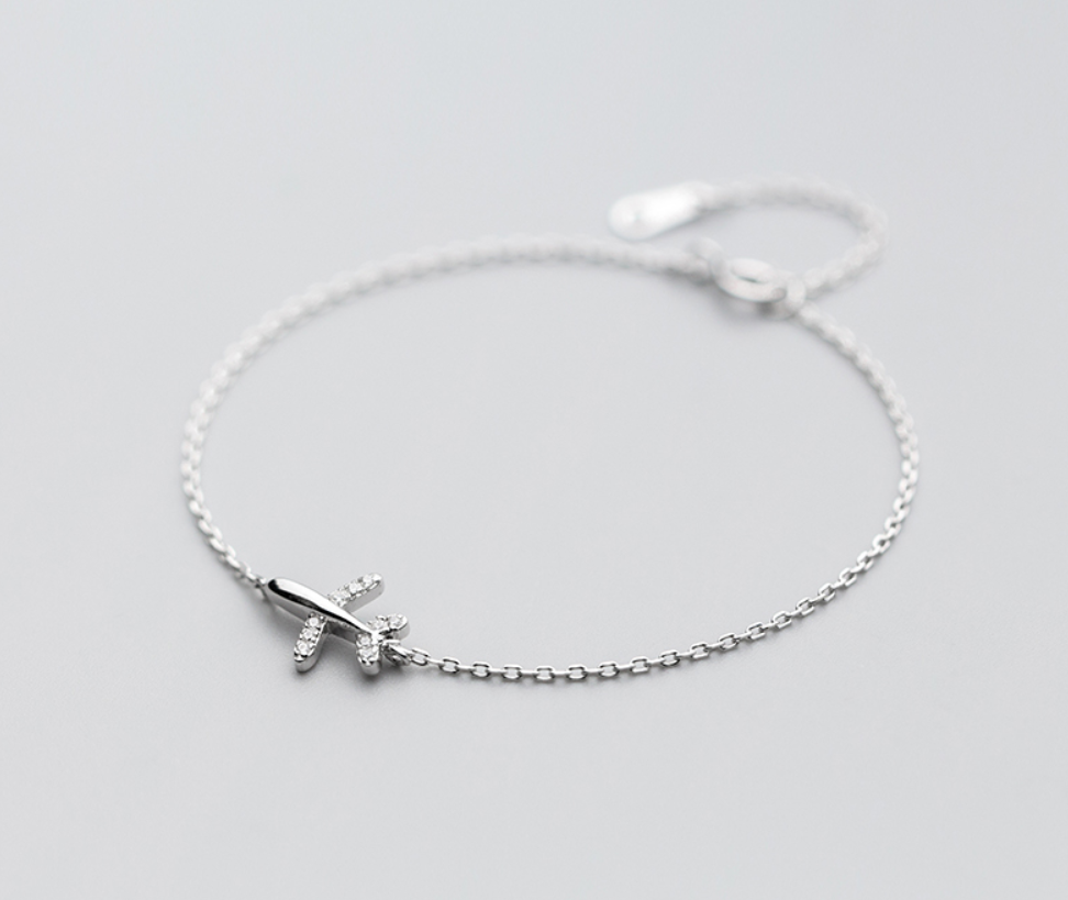 925 Sterling Silver  Aircraft Bracelet 