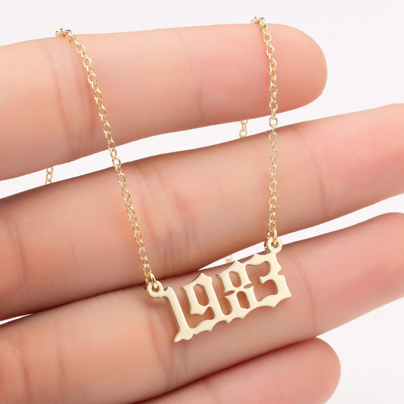 Year Number Necklace