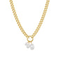 Captivating 18K Gold-Plated Stainless Steel Pearl Necklace - Hypoallergenic Chic Jewelry for Effortless Style