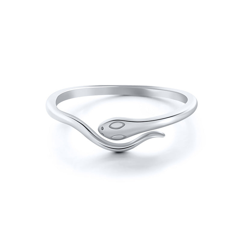 S925 Silver Open Snake Ring: Contemporary Jewelry Design