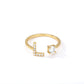  Tiny Initial Ring for Women - A-Z 26 Letter Rings, Adjustable and Fashionable