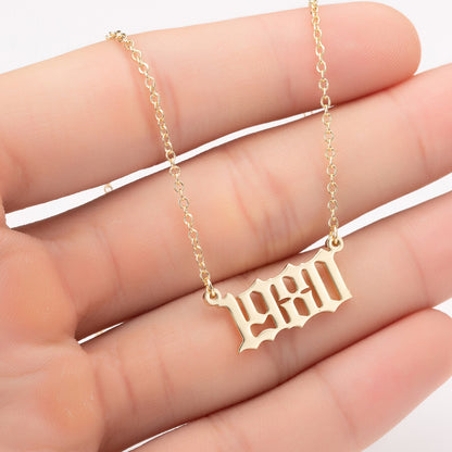 Year Number Necklace