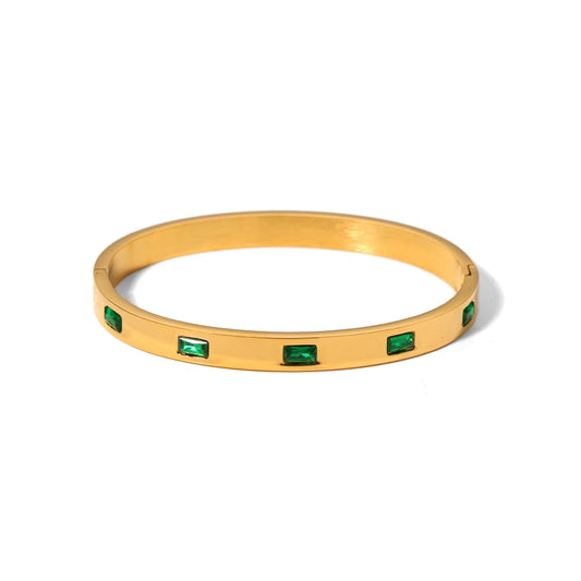 18K Gold Plated Stainless Steel Minimalist Stackable Bangle Bracelet - A timeless blend of durability and elegance, designed for the modern woman. Tarnish-free and stackable for versatile, polished style.