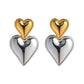 Capture Elegance: Women's Stainless Steel Heart Earrings - A Timeless Statement in Fashion Jewelry