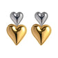 Stainless steel heart-shaped pendant earrings for women - a chic and timeless addition to your jewelry collection