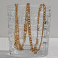 Elegant Figaro jewelry set crafted in 18K gold plated stainless steel