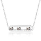 Minimalist zircon pendant necklace 18K gold plated clavicle style