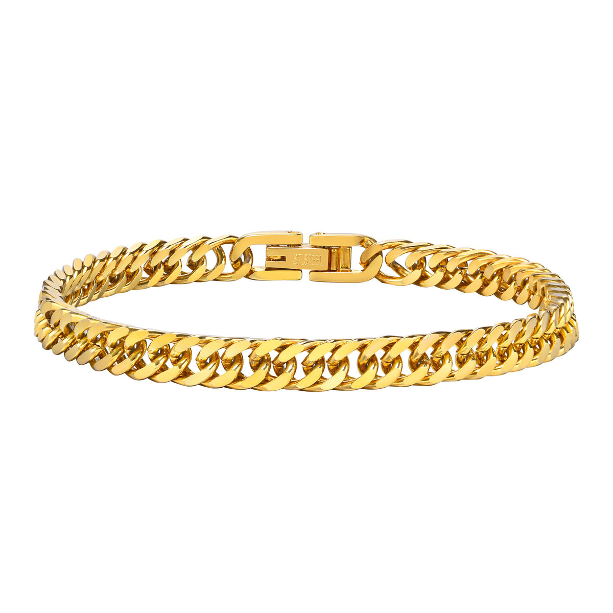 The Intreccio Bracelet woven chain bracelet gold Purajoia view 3