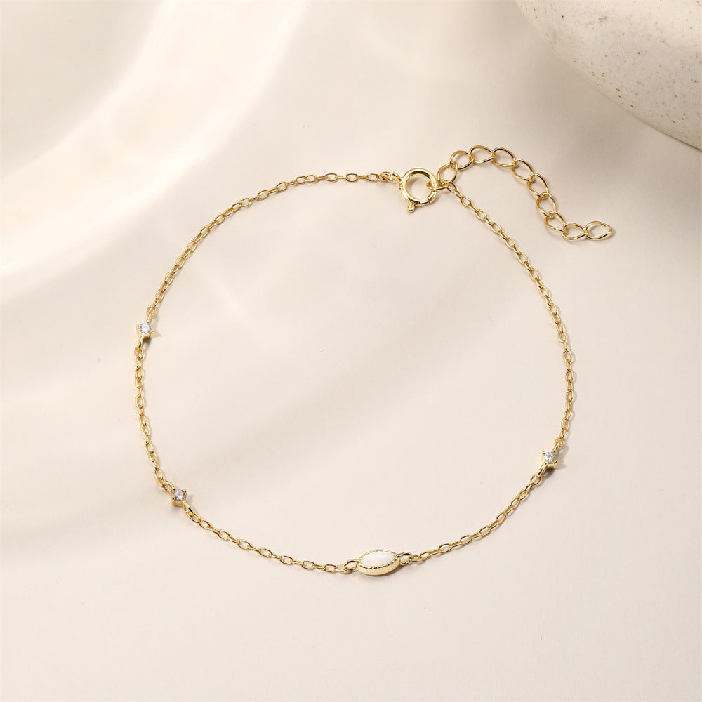The Opale Bracelet opal marquise bracelet gold Purajoia view 3