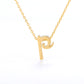 Small Letter Necklace Hollow Stainless Steel