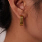 Geometric Titanium Steel Earrings In 18K Gold