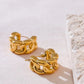 The Roma Earrings chunky gold hoop earrings Purajoia view 3