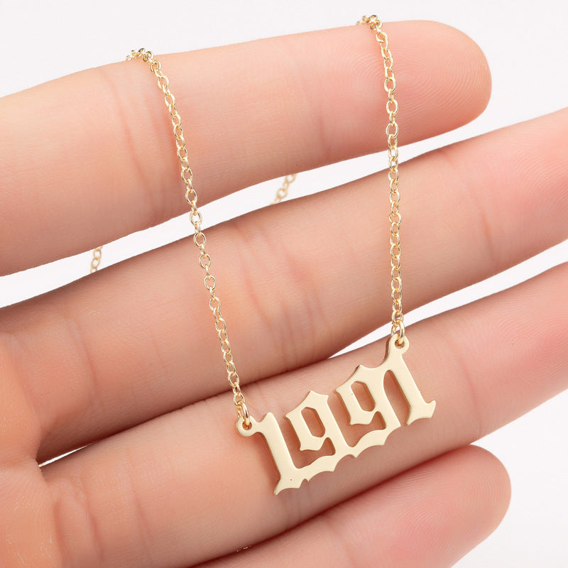 Year Number Necklace