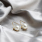 Stainless Steel Gold-Plated Pearl Earrings - A classic and elegant accessory for women, adding a touch of sophistication to any look.