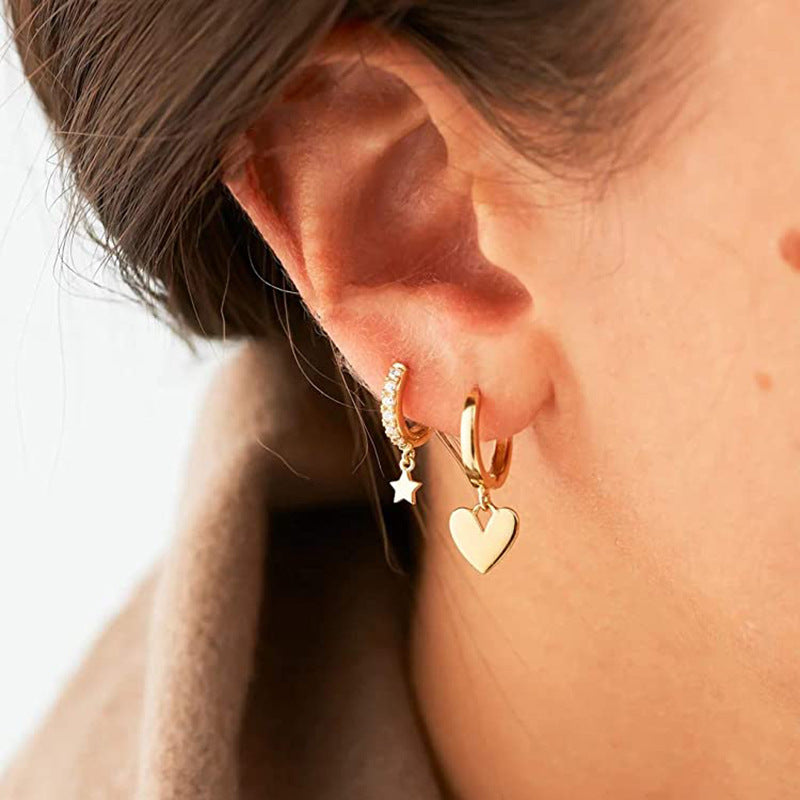 Heart Charm Earrings