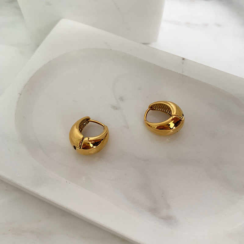 The Livia Earrings small drop hoop earrings Purajoia view 7
