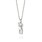 stainless steel pendant necklace on a delicate chain, embodying modern elegance and durability for versatile fashion.