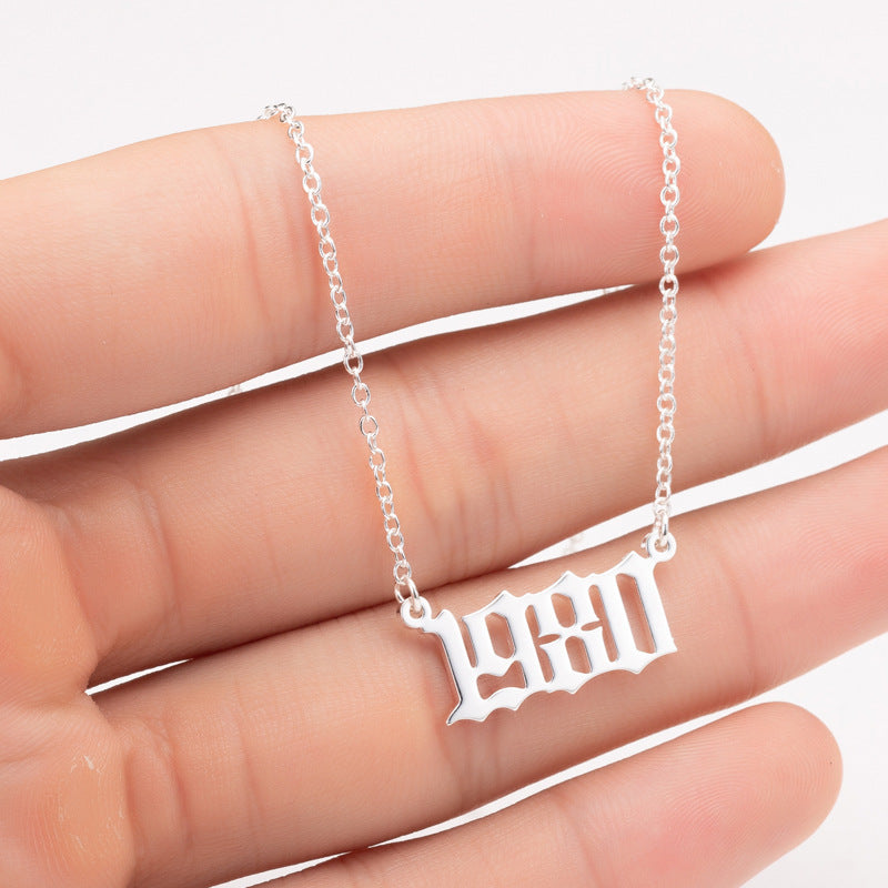 Year Number Necklace