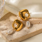 Fine Jewelry: Freshwater Pearls Gold-Plated Stainless Steel Earrings for a Timeless Look